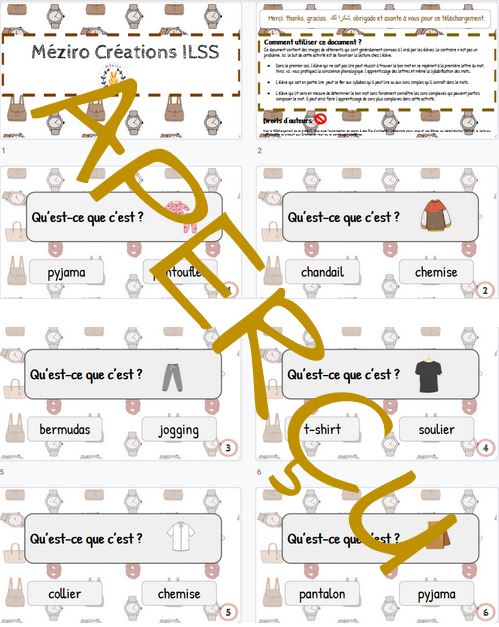 Qu'est-ce-que c'est - Deux choix - Vêtements