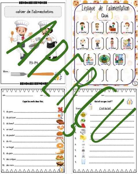 Cahier d'activités complet - intermédiaire - Alimentation