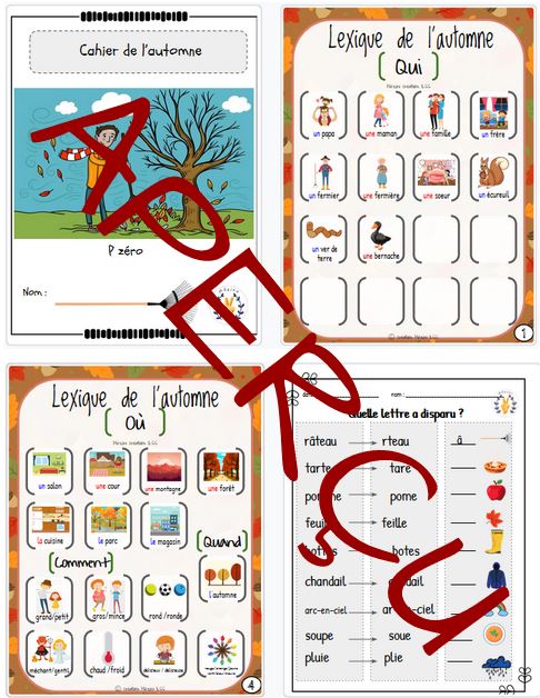 Cahier d'activités - Palier 0 - Automne