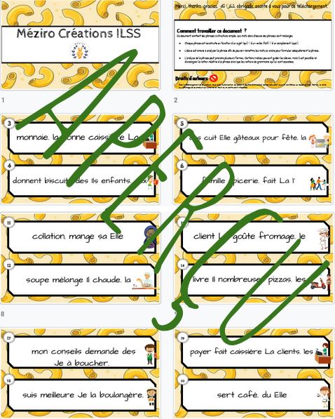 Mots mélangés - débutant - Alimentation