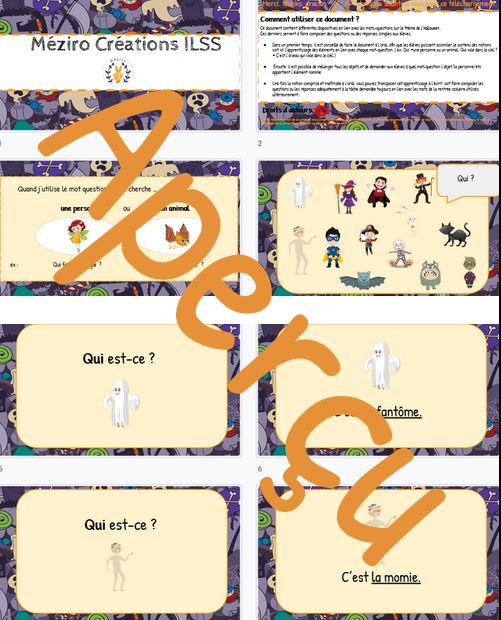 Mots-questions - débutant - Halloween