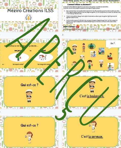 Mots-questions - débutant - Alimentation