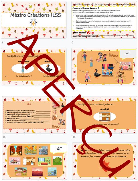 Mots-Questions - intermédiaire - Automne