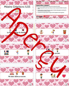 Phrases illustrées - débutant - Saint-Valentin