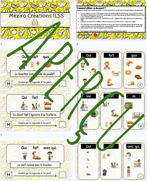 Qui / fait / quoi - débutant - Alimentation