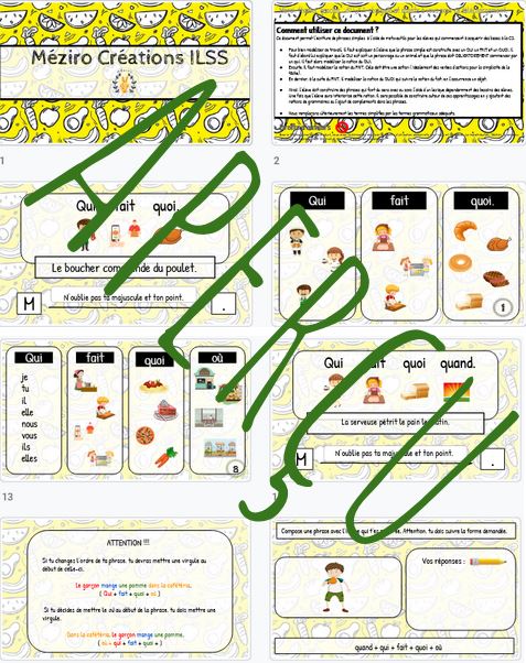 Qui / fait / quoi - intermédiaire - Alimentation