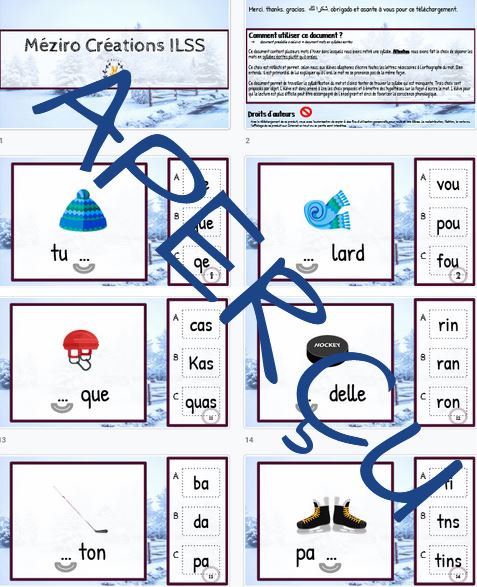 Syllabes manquantes - Hiver