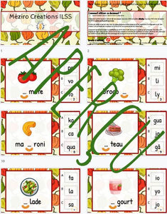 Syllabes manquantes - Alimentation