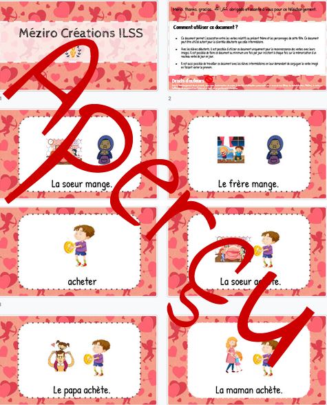 Verbes de base - Saint-Valentin